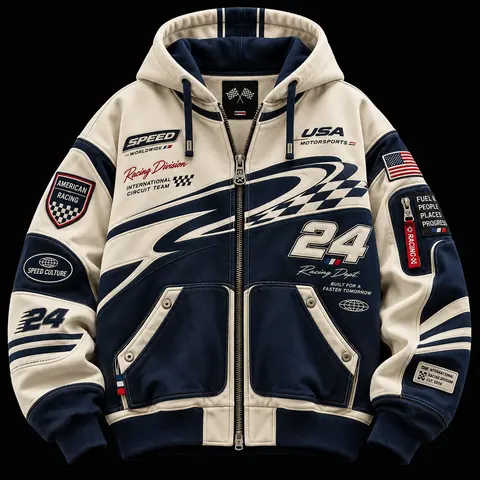 Racing Zip Hoodie — streetwear concept
