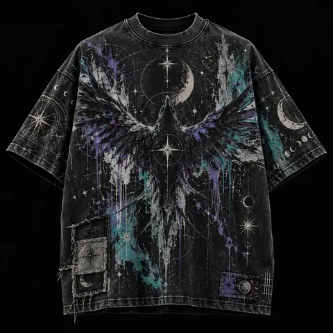 Cosmic Raven Wings — streetwear concept