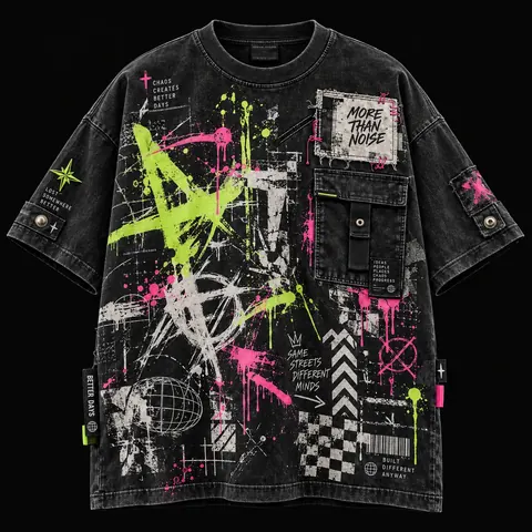 Utility Graffiti with Patches — streetwear concept