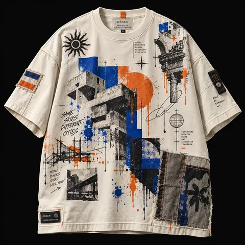 Brutalist City Collage — streetwear concept
