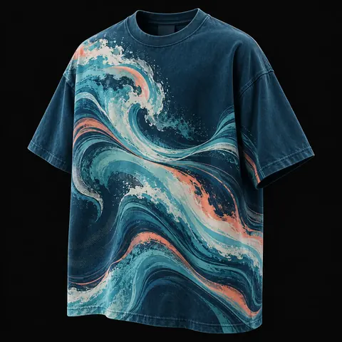 Abstract Ocean Wave — streetwear concept