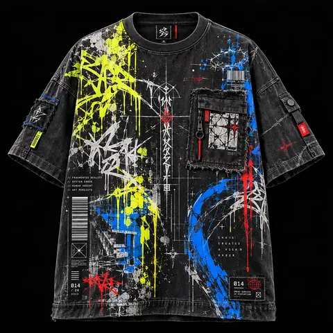 Fragmented Reality Cyberpunk — streetwear concept