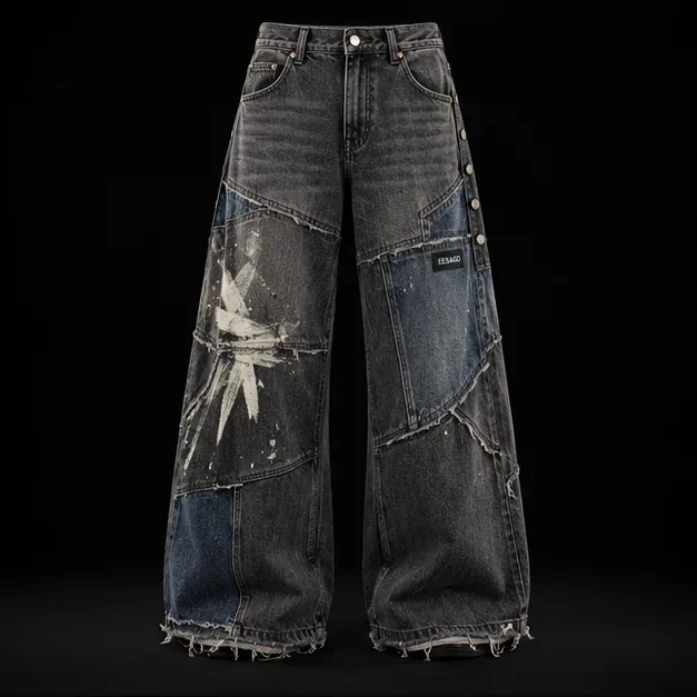Deconstructed Art Baggy Denim — front concept