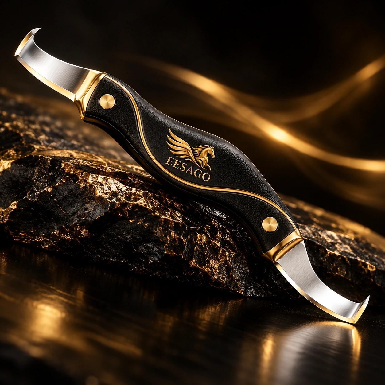 Double-edged hoof knife reference visual
