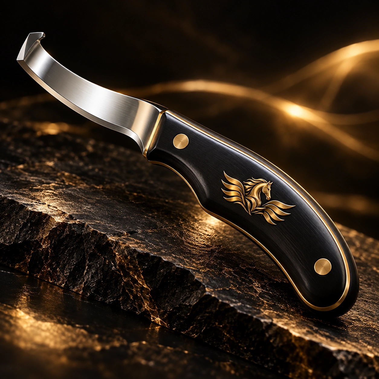 Right-handed hoof knife reference visual
